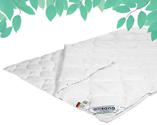 allsana TENCEL® Klimafaser 4- Jahreszeiten Steppbett 155x220 cm | variable Allergiker Lyocell Bettdecke | waschbar bei 60°C | atmungsaktive Decke mit Naturfaser bei Allergie | Qualität made in Germany von allsana