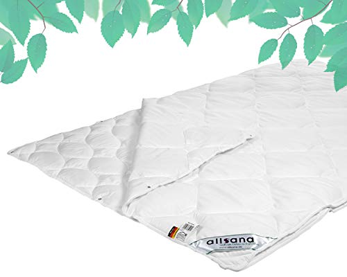 allsana Tencel® Klimafaser 4- Jahreszeiten Steppbett 155x220 cm | Variable Allergiker Lyocell Bettdecke | waschbar bei 60°C | atmungsaktive Decke mit Naturfaser | Qualität Made in Germany von allsana