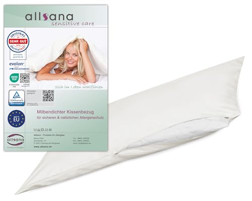 Allsana Allergiker Kissenbezug 40x140 cm | Allergie Bettwäsche | Anti Milben Encasing | Milbenschutz für Hausstauballergiker | allergendichter Zwischenbezug für das Kopfkissen | TÜV geprüft von allsana