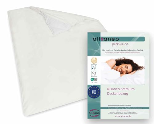 allsaneo Premium Allergiker Deckenbezug 135x200 cm | Allergie Bettwäsche extra weich und leicht | Anti Milben Encasing | Milbenschutz | allergendichter Zwischenbezug | TÜV geprüft von allsana