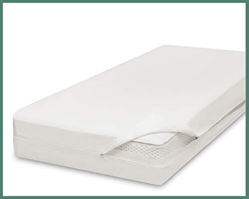 allsaneo Premium Encasing Matratzenbezug 140x200x16 cm, Allergiker Bettwäsche extra weich und leicht, Anti-Milben Zwischenbezug für Matratze von allsana
