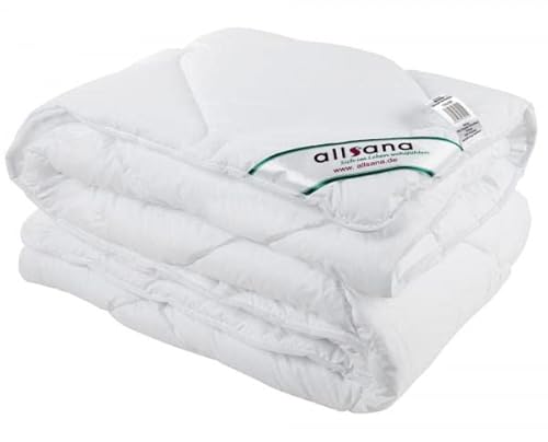 allsaneo® Microfaser Ganzjahres Steppbett 135x200 cm, mittelwarme kochfeste Bettdecke für Allergiker geeignet, hygienisch bei 95°C waschbar von allsaneo