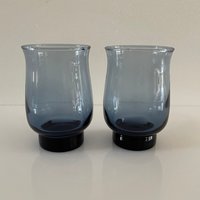 Paar Libbey Tulip Dusty Blue Bechergläser | Cocktailgläser Mcm Mod von allthingsmod