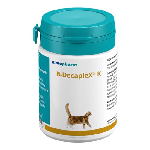 almapharm B-DecapleX K | 150 Tabletten | Hypoallergenes Ergänzungsfuttermittel für Katzen | Hochkonzentrierter Vitamin B-Komplex | Unterstützung von Stoffwechsel, Haut und Fell von almapharm