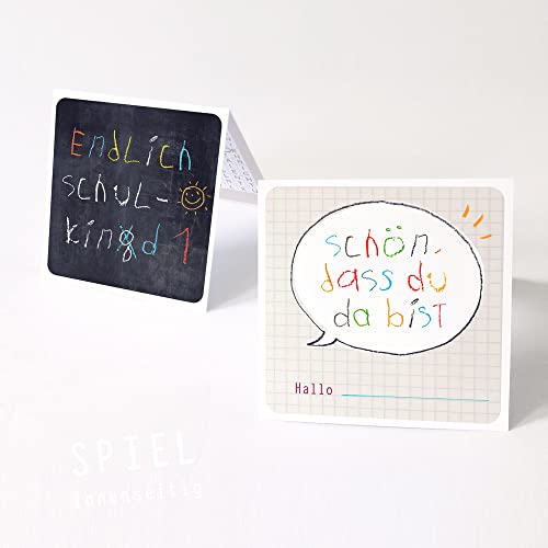 Tischkarten 5er-Set Platzkarten EINSCHULUNG SCHULKING ÄH SCHULKIND TAFEL mit SPIEL, Einschulung, Schulanfang Tischkarten 5er-Set Platzkarten EINSCHULUNG SCHULKING ÄH SCHULKIND TAFEL mit SPIEL, Einschulung, Schulanfang von almira Design