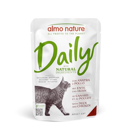 Almo Nature Daily Nassfutter für Erwachsene Katzen mit Ente und Huhn - Beutel 30 x 70 g Almo Nature Daily Nassfutter für Erwachsene Katzen mit Ente und Huhn - Beutel 30 x 70 g von almo nature