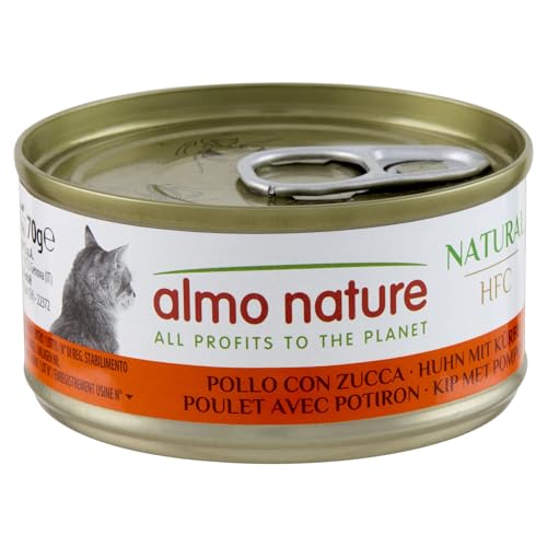 almo nature HFC Natural Katzenfutter nass -Huhn mit Kürbis 24er Pack (24 x 70g) von almo nature