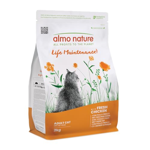 Almo Nature Holistic Life Maintenance - Trockenfutter für ausgewachsene Katzen - mit frischem Hähnchen & Reis - 2 kg von almo nature