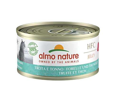 Almo Nature HFC Jelly Katzenfutter nass -Forelle und Thunfisch 24er Pack (24 x 70g) von almo nature