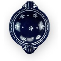 Österreich Handbemalte Gmundner Keramik Aschenbecher Dirndl Blau 12 cm Handgefertigtes Keramos Geschirr von aloisstudio