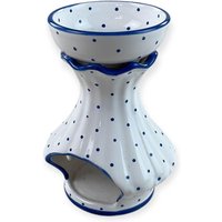 Österreich Handbemalte Gmundner Keramik Kerzen Duftlampe Tupferl Blau Handgefertigtes Keramos Geschirr von aloisstudio