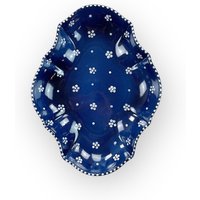 Österreich Handbemalte Gmundner Keramik Schale Dirndl Blau 26 cm Handgefertigtes Keramos Geschirr Österreich Handbemalte Gmundner Keramik Schale Dirndl Blau 26 cm Handgefertigtes Keramos Geschirr von aloisstudio