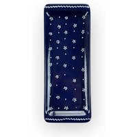 Österreich Handbemalte Gmundner Keramik Stollenplatte Dirndl Blau 42 cm Handgefertigtes Keramos Geschirr von aloisstudio