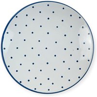 Österreich Handbemalte Gmundner Keramik Unterteller Tupferl Blau Ø15cm Handgefertigtes Keramos Geschirr von aloisstudio