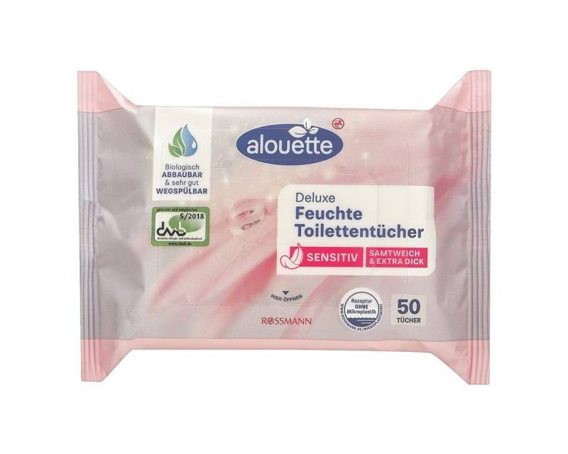 alouette feuchtes Toilettenpapier sensitiv Deluxe, extra dick mit Pflegelotion alouette feuchtes Toilettenpapier sensitiv Deluxe, extra dick mit Pflegelotion von alouette