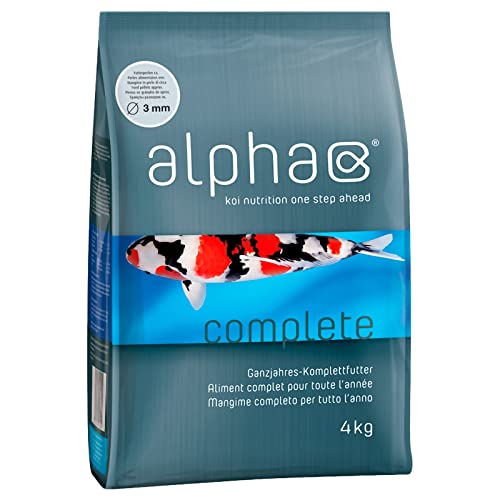 alpha Koifutter Complete 4kg - 3 mm - koinutrition one Step Ahead - Schwimmfutter Ganzjahresfutter für Koi von alpha Koifutter