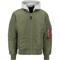 Alpha Industries Bomberjacke "MA-1 Zip Hood Back EMB" von alpha industries