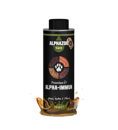 alphazoo Alpha-Immun Premium Immunsystem Futteröl für Hunde, Katzen & Nager 250ml I Mit Omega-3 Fettsäuren I Natürliches Öl für besseres Wohlbefinden von alphazoo