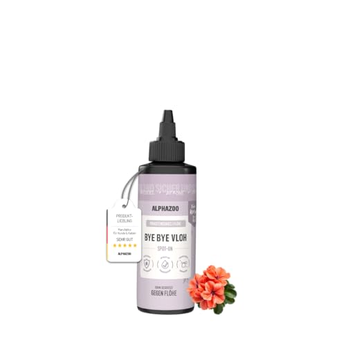 alphazoo ByeByeVloh Spot-On für Katzen 100ml – Natürliches Floh- & Zeckenschutzmittel – Pflanzliches Ungezieferspray – Sanft & ohne Chemie – Made in Germany von alphazoo