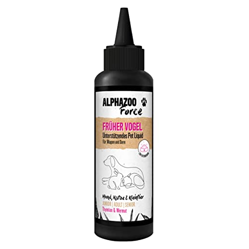 alphazoo Magen-Darm Liquid Früher Vogel 100 ml Hund & Katze I Sekundierende Unterstützung durch Saponine & Bitterstoffe I Unterstützung der natürlichen Magen-Darm-Funktion & Darmmilieu alphazoo Magen-Darm Liquid Früher Vogel 100 ml Hund & Katze I Sekundierende Unterstützung durch Saponine & Bitterstoffe I Unterstützung der natürlichen Magen-Darm-Funktion & Darmmilieu von alphazoo