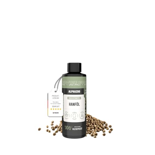 alphazoo Hanföl für Hunde 100 ml – Premium Hanfsamenöl kaltgepresst – Unterstützt Immunsystem & Abwehrkräfte – Reich an Omega 3-6-9 für Haut, Fell, Gelenke & Vitalität alphazoo Hanföl für Hunde 100 ml – Premium Hanfsamenöl kaltgepresst – Unterstützt Immunsystem & Abwehrkräfte – Reich an Omega 3-6-9 für Haut, Fell, Gelenke & Vitalität von alphazoo