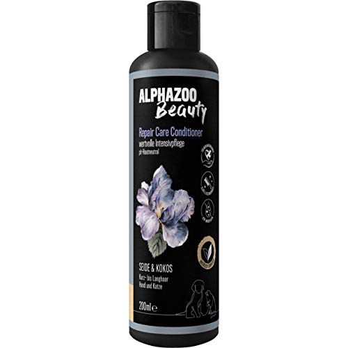 alphazoo Repair & Care Katzen und Hunde Conditioner 200ml I Fellpflege für alle Rassen Langhaar & Kurzhaar I Natürliches Hundeshampoo für weiches Fell von alphazoo