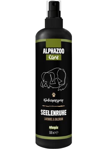 alphazoo Seelenruhe Körbchenspray 500 ml I Natürliches Entspannungsspray für Hunde I Beruhigungsspray Hunde für Ruhe, Wohlbefinden und Anti-Stress von alphazoo