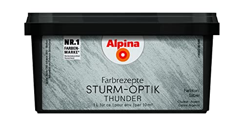 Alpina Aquarell, Farbrezepte STURM-OPTIK Silber 1 Liter von Alpina