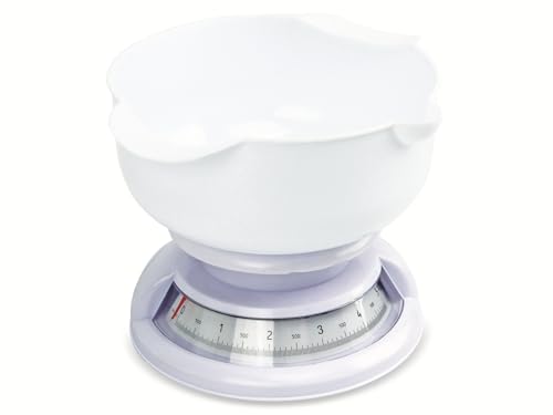 Alpina - Küchenwaage - Analog - 5 Kilo - Mit Schüssel - Weiß von alpina