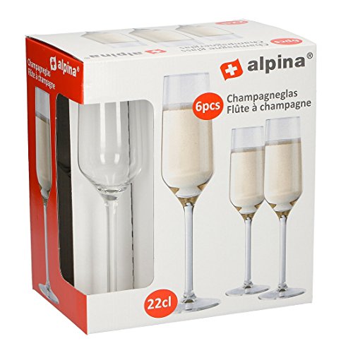 Champagnerkelch 220 ml, Glas (6er Pack) von alpina