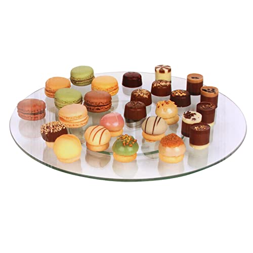 Drehbarer Glas-Kuchenständer 30 cm drehbare Kuchenplatte Ständer Einstöckige Patisserie Dessert Obst Servieren Display Platte Rotating von alpina