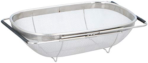 Edelstahl Sieb für Spüle Abtropfsieb ausziehbar m. Griffe 33x23,5x10cm Spülensieb Spülsieb Küchensieb Spülbeckensieb Nudelsieb Haushalssieb, Silber Edelstahl Sieb für Spüle Abtropfsieb ausziehbar m. Griffe 33x23,5x10cm Spülensieb Spülsieb Küchensieb Spülbeckensieb Nudelsieb Haushalssieb, Silber von alpina
