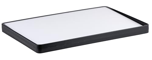 alpina Doppelseitiges Schneidebrett Bambus und Kunststoff - Schneidebrett 37,5x25 cm - Servierplatte und Holzbrett Küche - Käsebrett und Servierbrett Modern und Hygienisch von alpina