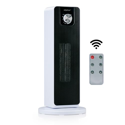 alpina Elektrischer Heizlüfter 2000W – Keramik Heizkörper mit Griff und Absturzsicherung – Oszillierender Heizstrahler für Räume bis 20 m² – 21 x 21 x 46 cm alpina Elektrischer Heizlüfter 2000W – Keramik Heizkörper mit Griff und Absturzsicherung – Oszillierender Heizstrahler für Räume bis 20 m² – 21 x 21 x 46 cm von alpina