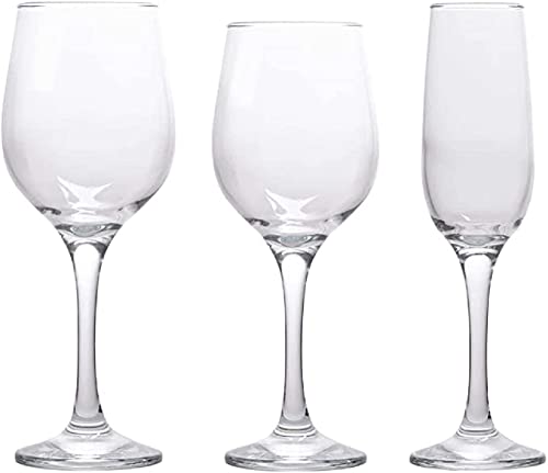 alpina Glas-Set - 12 Stück - Rotwein/Weißwein/Champagner - Glas-Set von alpina