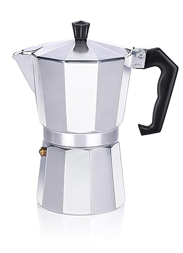 alpina Perkolator – 270 ml – Kaffeemaschine – ⌀10 x 19 cm – 320 g – Kaffeezubereitung ohne Strom – jeweils 1 Tasse – auch mit Gas/Halogen/Keramik – Aluminium von alpina