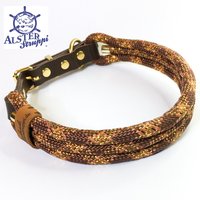 Hundehalsband Verstellbar Braun Hellbraun Karamell Gold Glitzer Mit Leder Und Schnalle von alsterstruppi