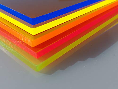 Platte Acrylglas GS, 1000 x 500 x 3 mm, Fluoreszierend grün Zuschnitt alt-intech® von alt-intech