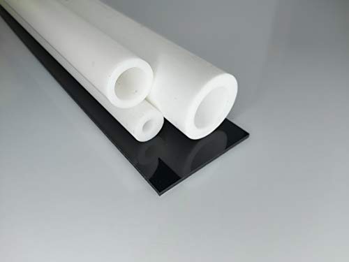 Hohlstab PTFE weiß Ø 50 * 30 mm, Lang 500 mm Kunststoffrohr (Teflon) Rohr von ALTintec