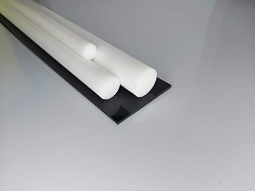 Rundstab aus PTFE weiß Ø 5 mm, Lang 1 Meter Kunststoffrundstab (Teflon) von alt-intech PTFE Rundstab