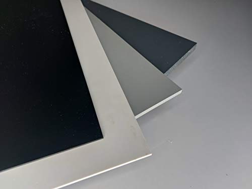 Platte aus Hart PVC, 495 x 495 x 25 mm grau PVC Zuschnitt RAL 7011 alt-intech® von alt-intech PVC Platte