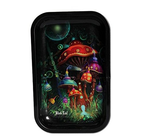 altrado Headshop Black Leaf' Rolling Tray 'Mushroom' M von altrado Headshop