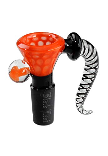 altrado Headshop 'Black Leaf' Glaskunstkopf Punkte orange von altrado Headshop