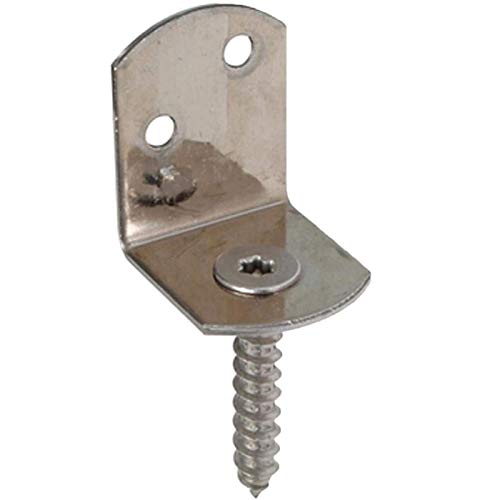 Flechtzaunhalter Edelstahl in L-Form 24 Stück von alwa