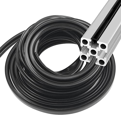 alwaiiz 10m Aluprofil Nut Abdeckung, 8mm Serie Slot Aluprofil Zubehör Staubschutz Weiche Abdeckungs Dichtungsstreifen, Weich-PVC-Schutzdichtstreifen für Aluminiumprofil und 3D-Drucker von alwaiiz