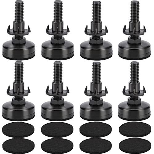 alwaiiz Möbel-Nivellierer, strapazierfähige Möbel-Nivellierfüße, verstellbare Bein-Nivellierer für Schränke, Sofa, Tische, Stühle, 8 Stück T-Nutensatz 9,52 x 38 mm für Möbeltischbeine von alwaiiz