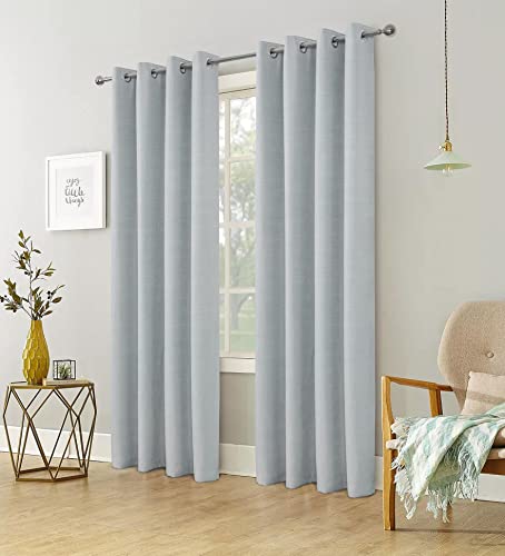 always4u Vorhang Blickdicht 100% mit Ösen, Elegente Gardinen Wohnzimmer Modern Abdunkelnde Vorhänge Schallschutz Schlafzimmer Fenster, Silber 260x140cm 2er Set always4u Vorhang Blickdicht 100% mit Ösen, Elegente Gardinen Wohnzimmer Modern Abdunkelnde Vorhänge Schallschutz Schlafzimmer Fenster, Silber 260x140cm 2er Set von always4u
