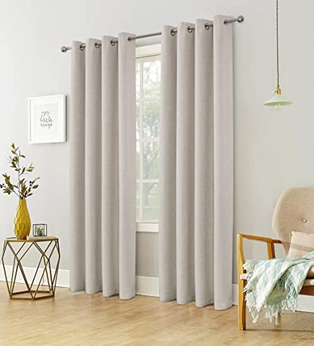 always4u Vorhang Blickdicht 100% mit Ösen, Elegente Gardinen Wohnzimmer Modern Abdunkelnde Vorhänge Schallschutz Schlafzimmer Fenster, Weiß Elfenbein 175x140cm 2er Set always4u Vorhang Blickdicht 100% mit Ösen, Elegente Gardinen Wohnzimmer Modern Abdunkelnde Vorhänge Schallschutz Schlafzimmer Fenster, Weiß Elfenbein 175x140cm 2er Set von always4u