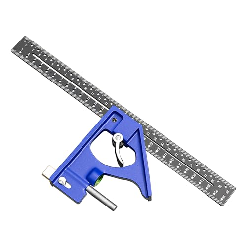 Aluminium Multiple Funktion Kombination Quadrat Mit Positionierungslöchern Genauigkeitsmesswerkzeug 300 Mm Für Holzbearbeitung Einstellbare Lineal Mit Verriegelungsstart von amangul