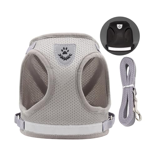 Atmungsaktives, reflektierendes Hundegeschirr, kühlendes Design, verstellbarer Brustgurt, für Spaziergänge, Outdoor-Ausrüstung, kleine Hunde von amangul